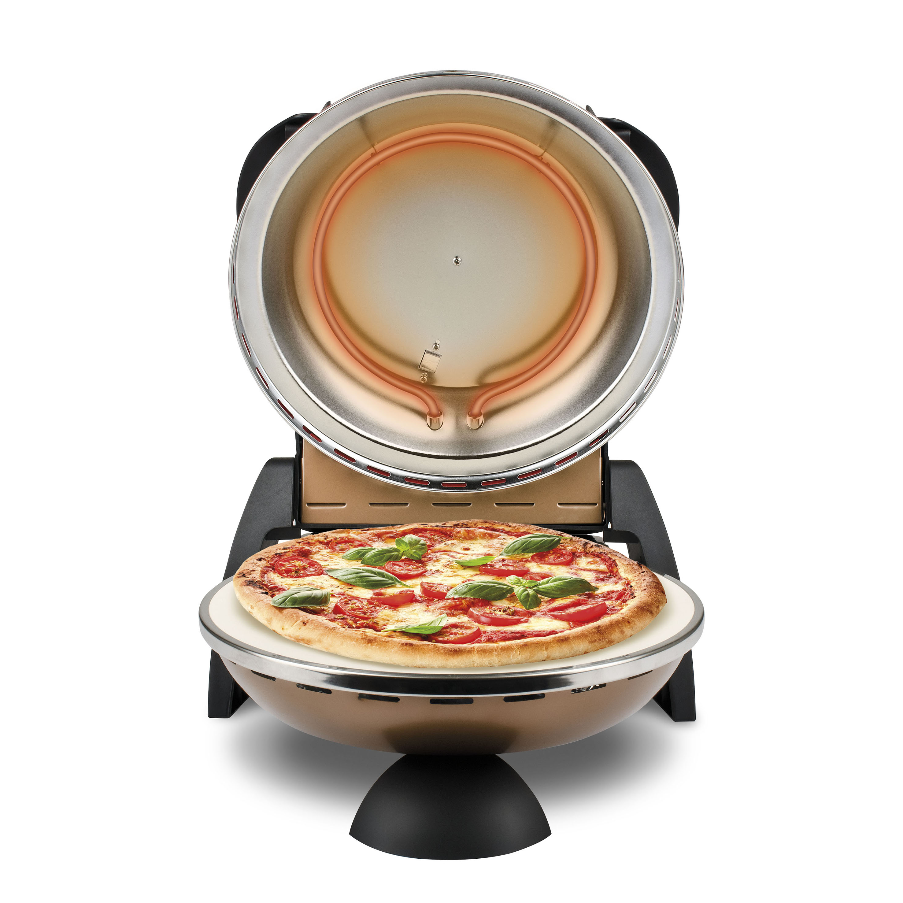 G3Ferrari Delizia Pizza Express Oven Stone Surface Black Temperature 390º New 